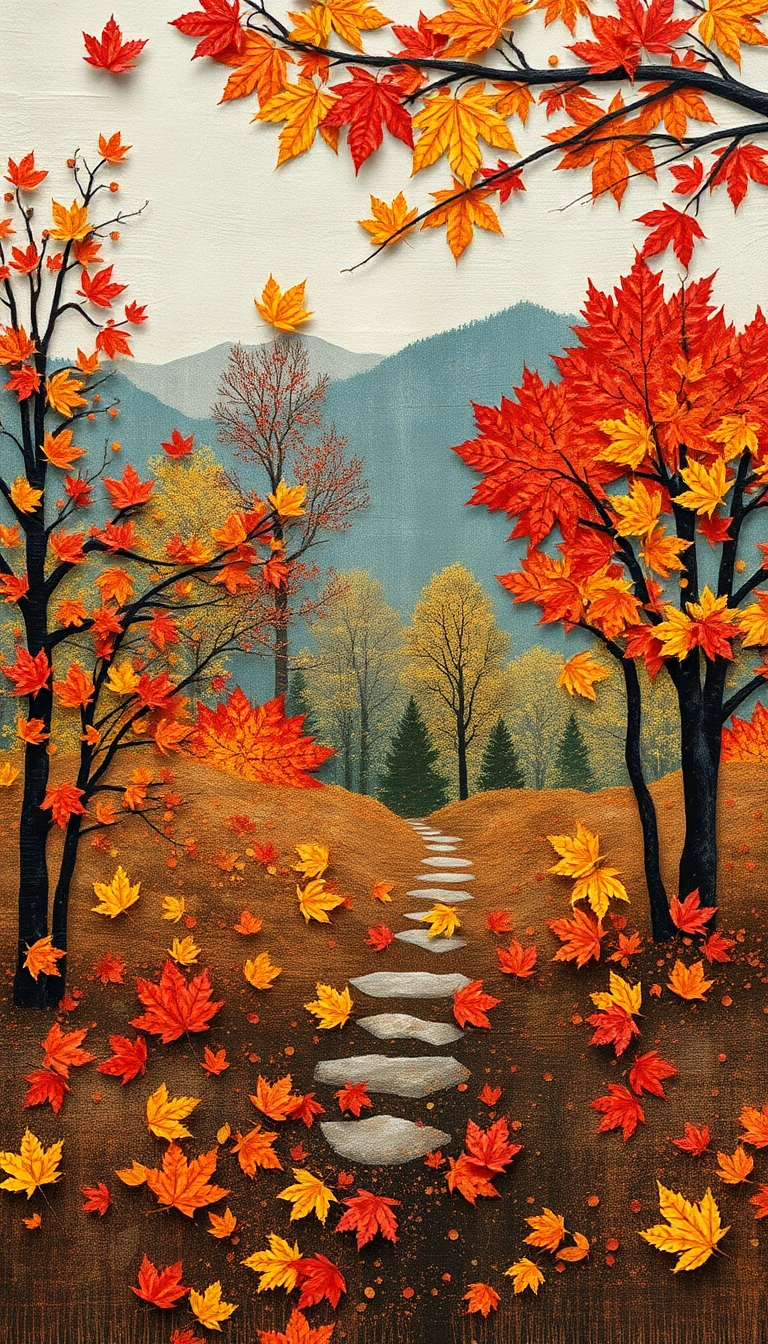 3D autumn trees 